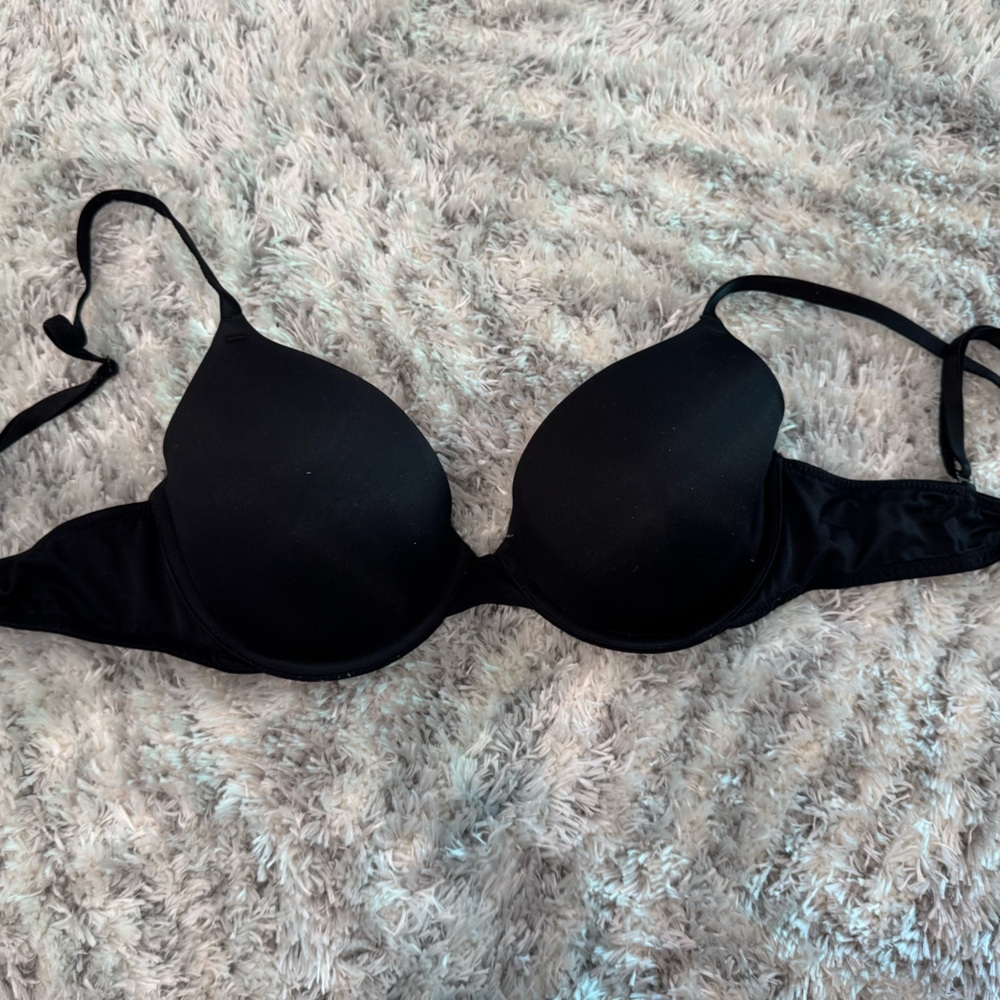 PINK Victoria's Secret Black T-Shirt Bra Intimates